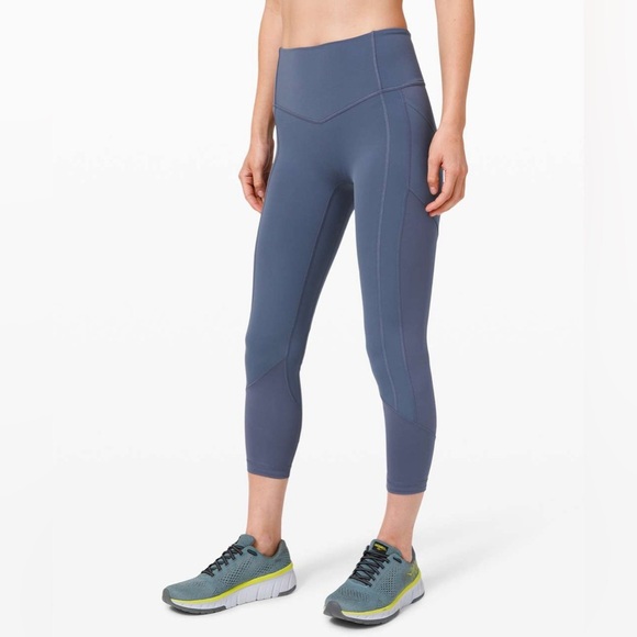 Lululemon All The Right Places Crop Blue Leggings Size 4 - Picture 1 of 14